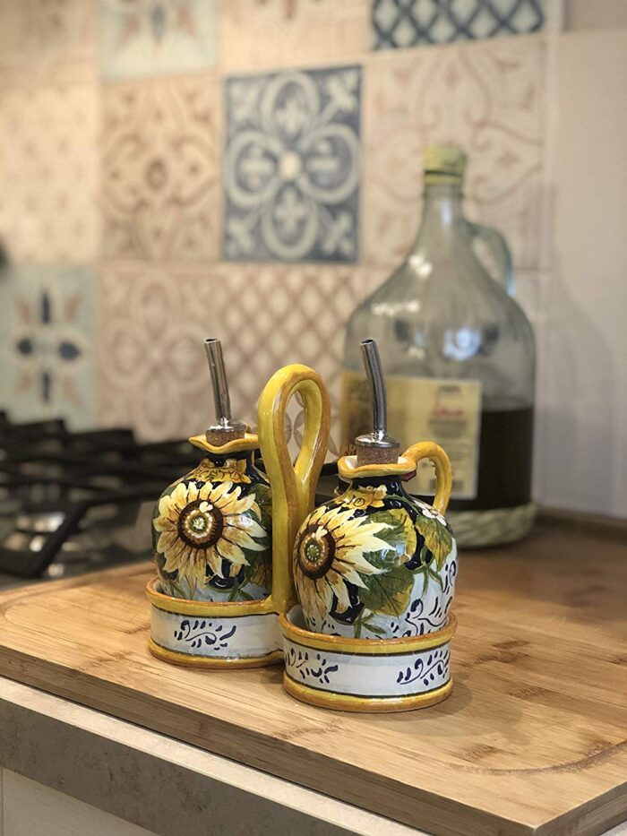 Cruet set oil and vinegar sunflower - Image 3
