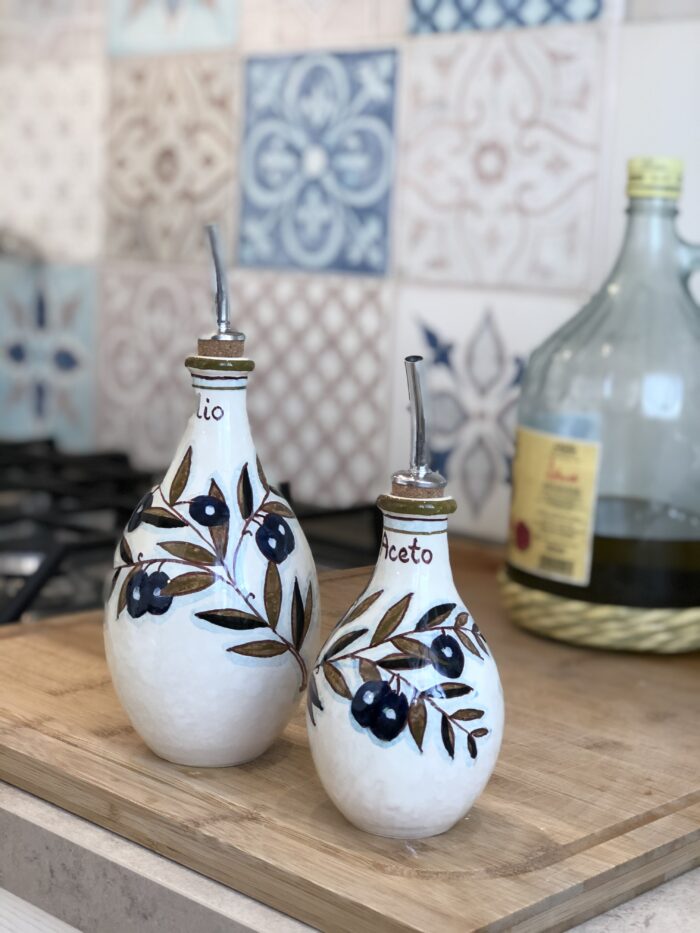 Cruet set oil and vinegar country olives - Image 3