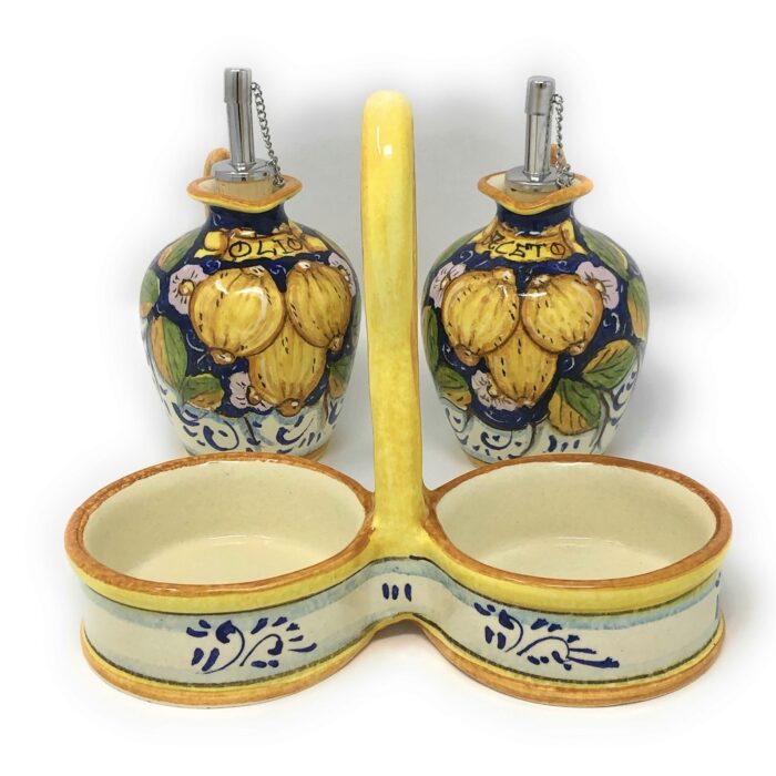 Cruet set oil and vinegar three lemons - Image 2