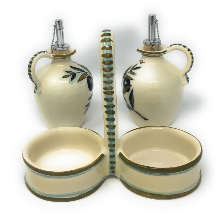 Cruet set oil and vinegar country olives - Image 2