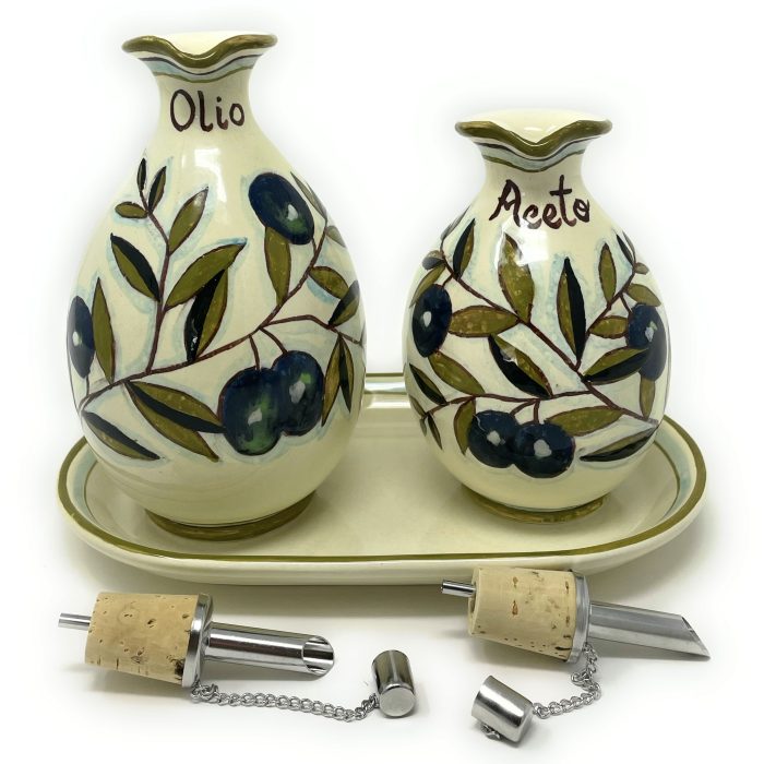 Cruet set oil and vinegar country olives - Image 2