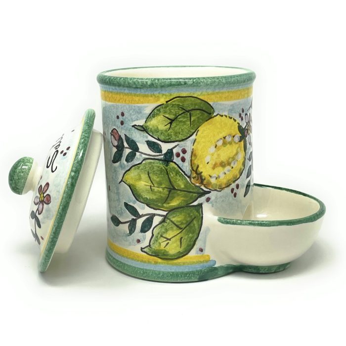 Jar salt Lemons white background - Image 2