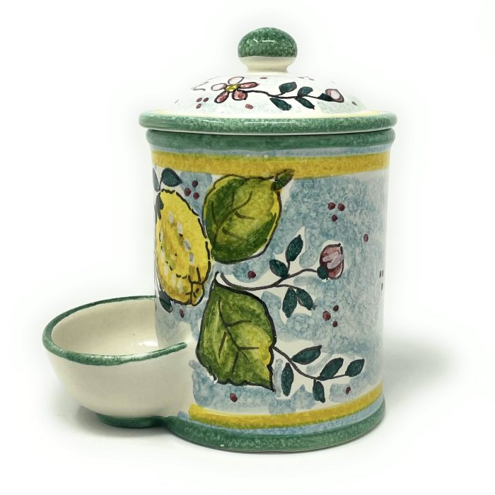 Jar salt Lemons white background - Image 3