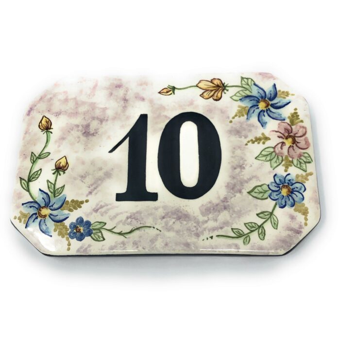 italian ceramic tuscan number tile , plaques, custom tile address hand painted , numero civico personalizzato in ceramica , numeri civici