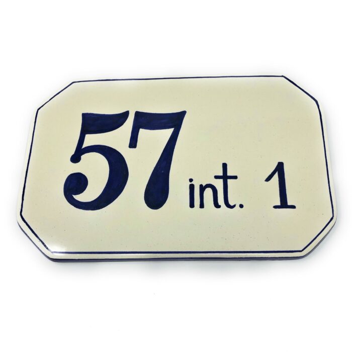 Number tile simple 9.06 Inch x 5.91