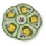 Appetizer tray Lemons white background