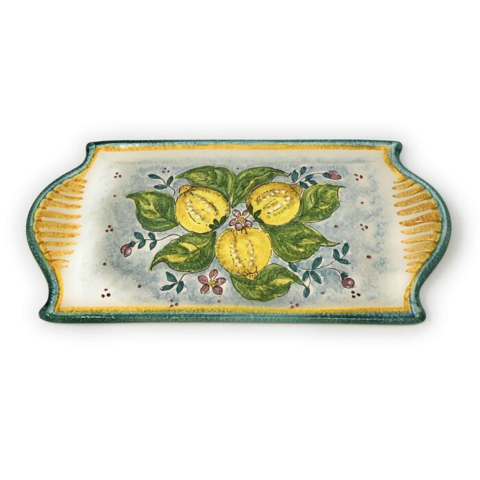 Tray cheese Lemons white background