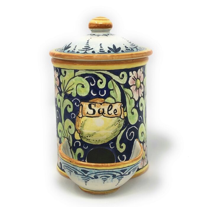 Jar salt Lemons blue background - Image 2