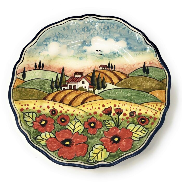 Bowl Landscape poppies