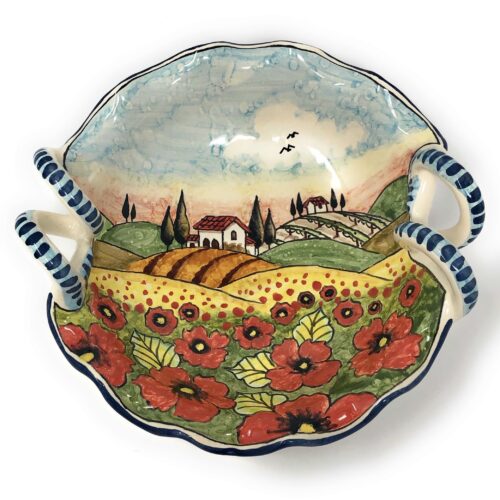 Bowl Landscape poppies