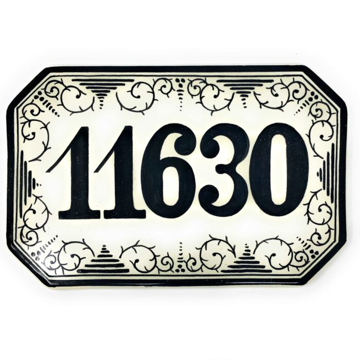 Number tile simple 9.06 Inch x 5.91