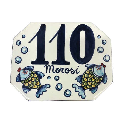 italian ceramic tuscan number tile , plaques, custom tile address hand painted , numero civico personalizzato in ceramica , numeri civici