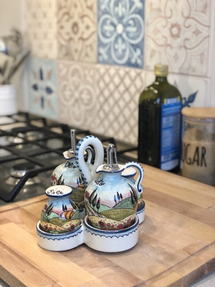Cruet set oil vinegar salt pepper - Image 4