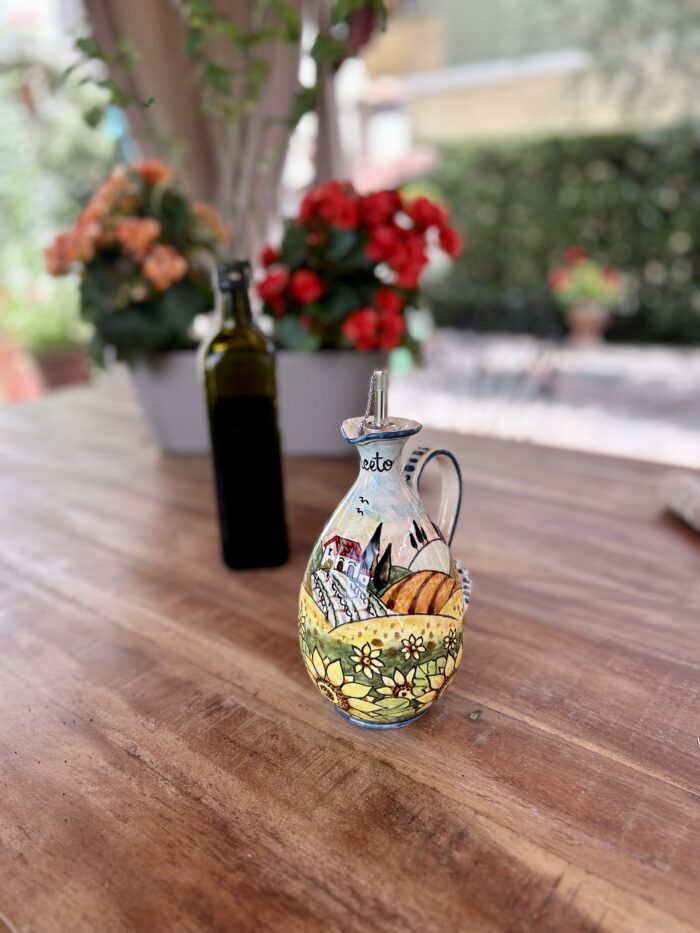 Cruet vinegar sunflowers landscape - Image 4